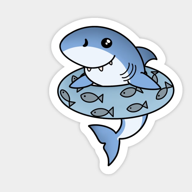 Kawaii Shark, Love Sharks Sticker by logiamerch